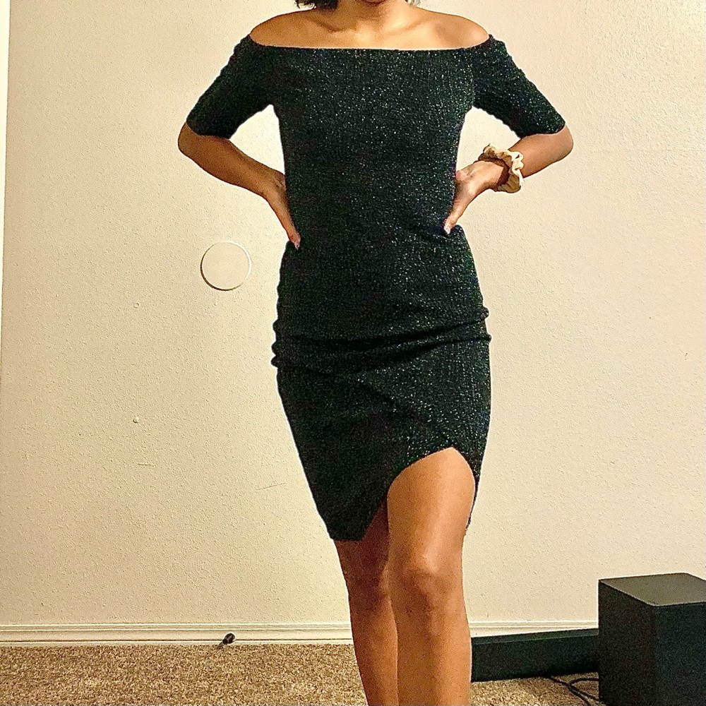 black classy shimmering dress
